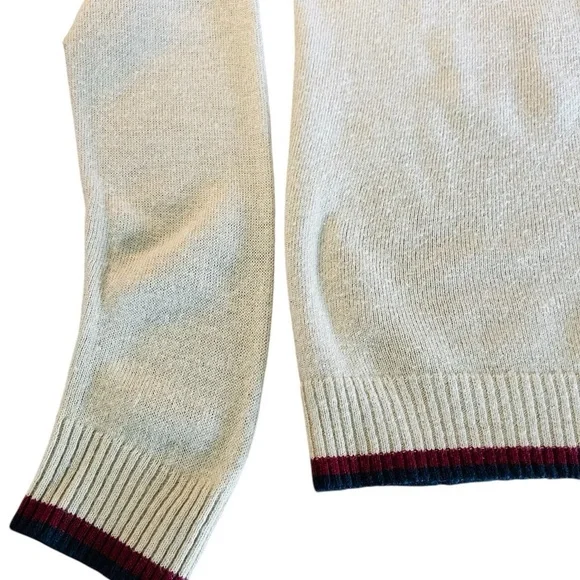 55 DSL Stylish Vintage Cream Sweater with Zigzag Pattern Size XL - Picture 8 of 14